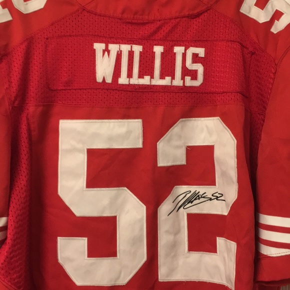 Like New 49ers Jersey #52 WILLIS- SIGNED Shirts